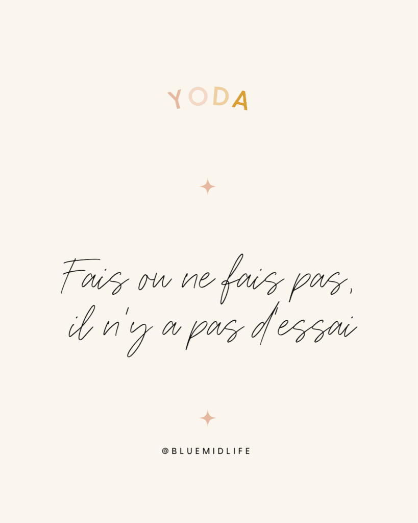 Yoda, citation inspirante, confiance en soi, entrepreneuriat, coaching de vie, développement personnel, pensée du jour, blogging, échec, apprentissage, attitude positive, force, bien-être,Blue Midlife
Catherine BARLOY
Coach en bilan de compétences
Coach professionnel
Nancy