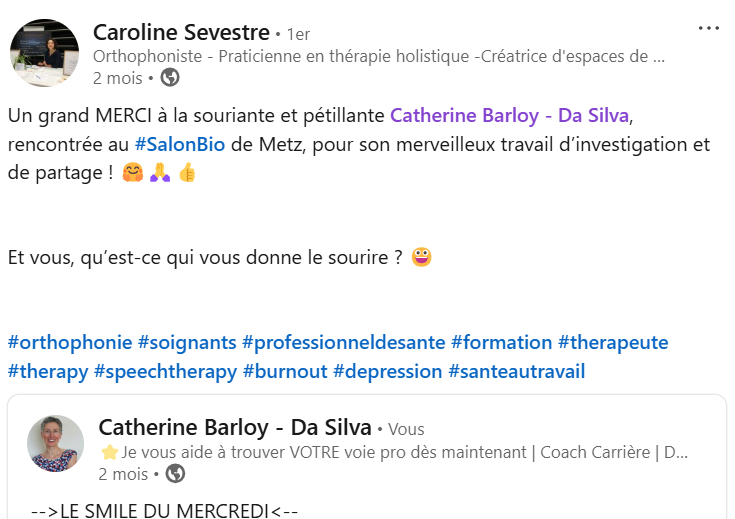 Blue Midlife
Catherine BARLOY
Coach professionnelle
Bilan de compétences
Jarny Nancy Distance Visio