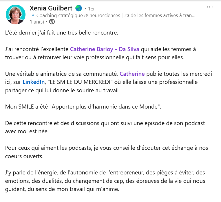 Blue Midlife
Catherine BARLOY
Coach professionnelle
Bilan de compétences
Jarny Nancy Distance Visio