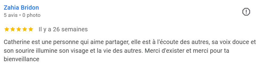 Blue Midlife
Catherine BARLOY
Coach professionnelle
Bilan de compétences
Jarny Nancy Distance Visio
Catherine est une personne qui aime partager, elle est à l'écoute des autres, sa voix douce et son sourire illumine son visage et la vie des autres. Merci d'exister et merci pour ta bienveillance
